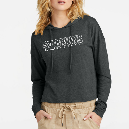 BRUINS: Women's Triblend Long Sleeve Hooded T-Shirt