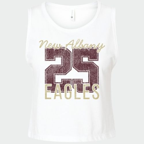 Number Shop: New Albany Eagles Number Women's Festival Crop Tank Top *personalized*