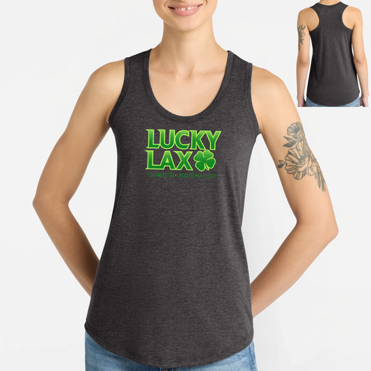 LuckyLax: Women's Triblend Racerback Tank Top