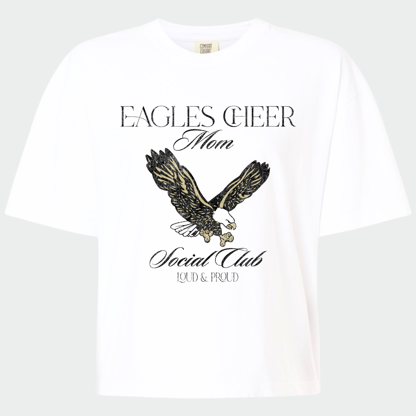NAYCHEER: Eagles Cheer Mom Social Club Women's T-Shirt