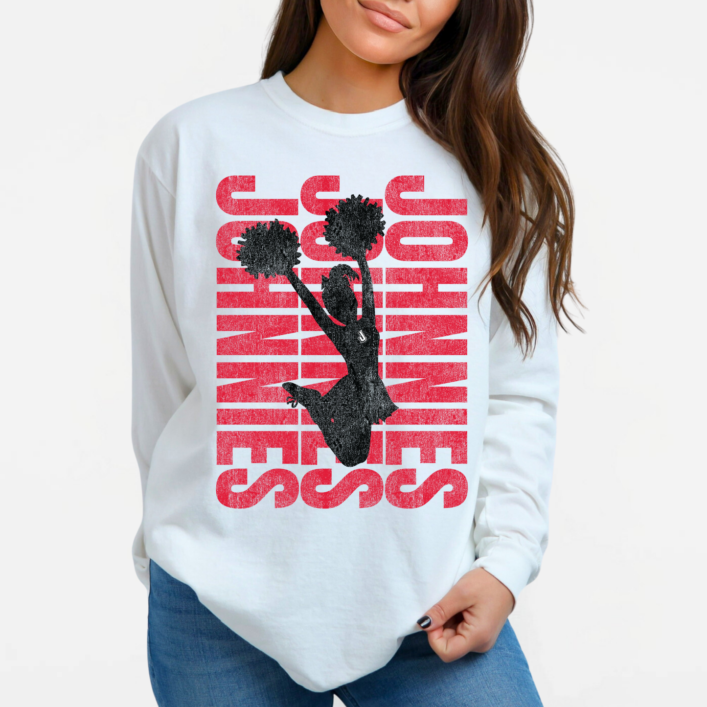JYAA: Johnnies Cheerleader *distressed* Long Sleeve T-Shirt