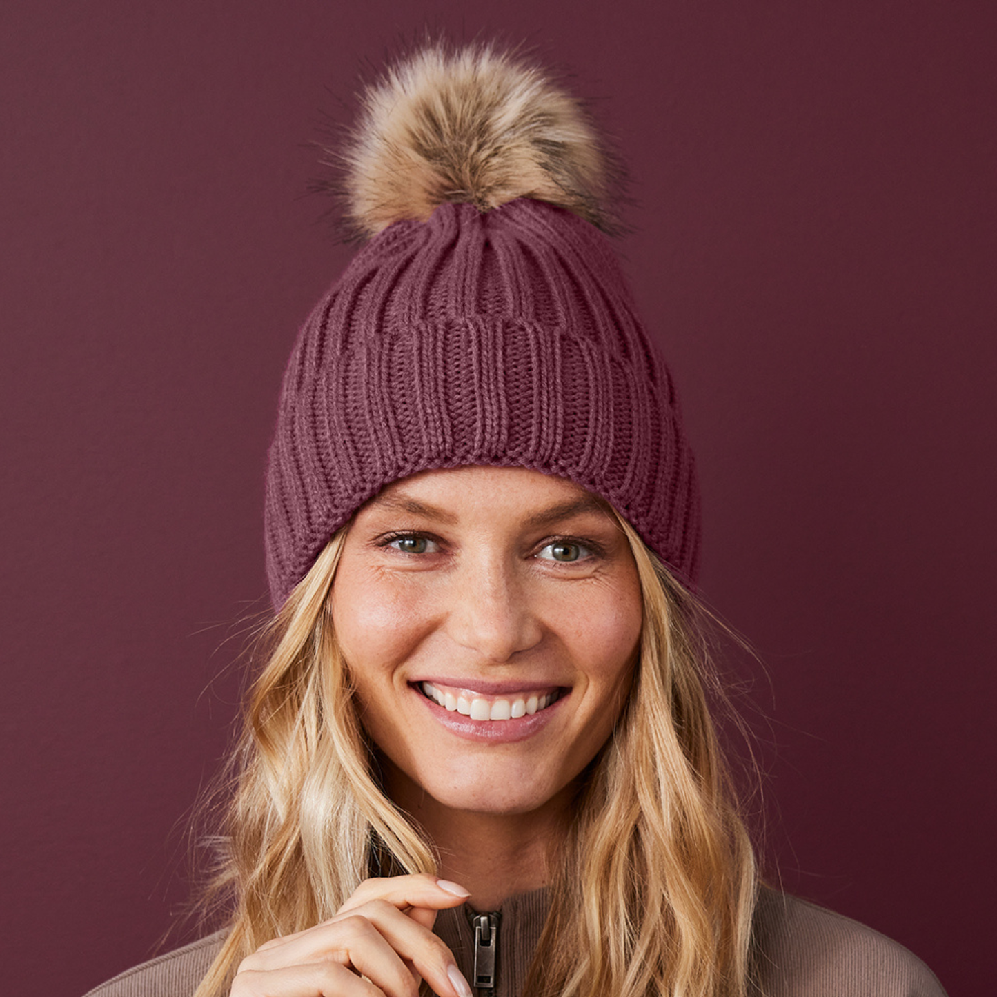 Nextier: Embroidered Pom Beanie