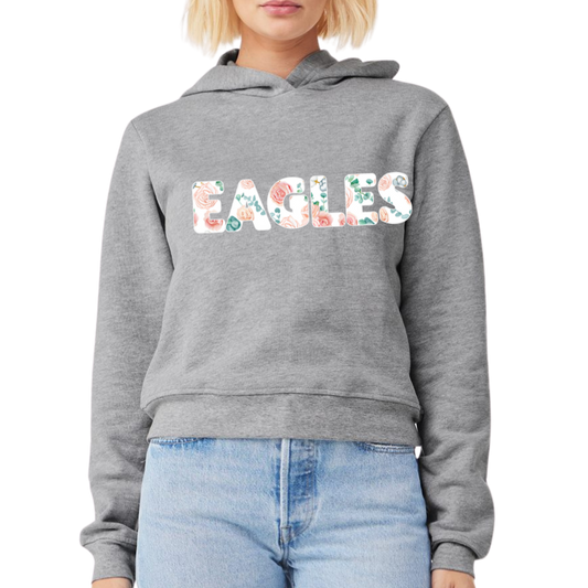Floral Block Eagles Hooded Sweatshirt - Women's