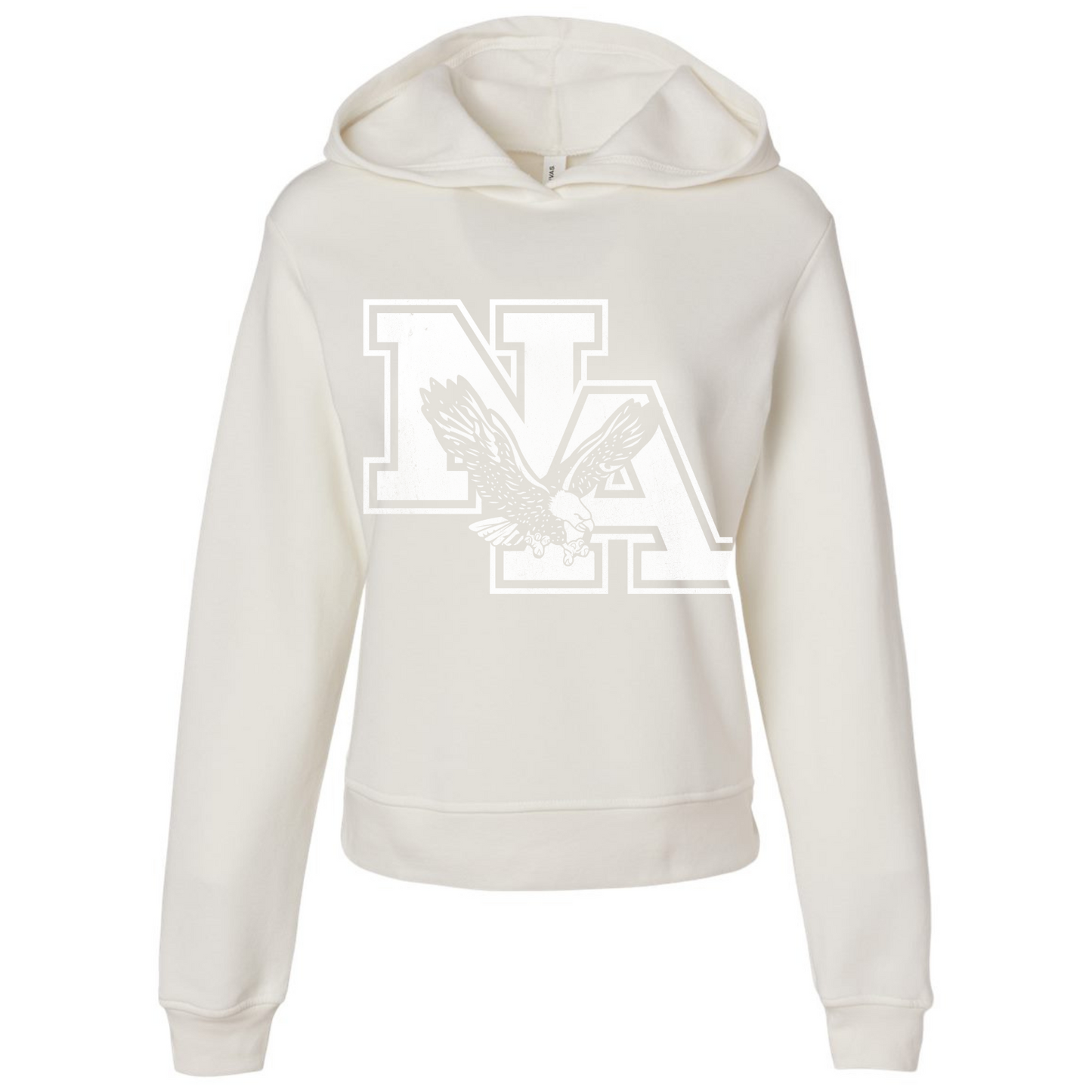 Distressed Technique NA Eagle Women's Sponge Fleece Hooded Sweatshirt