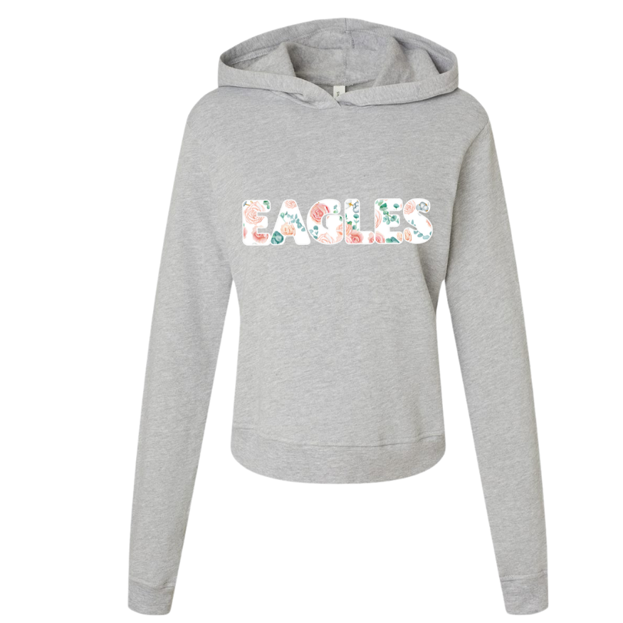Floral Block Eagles Hooded Sweatshirt - Women's