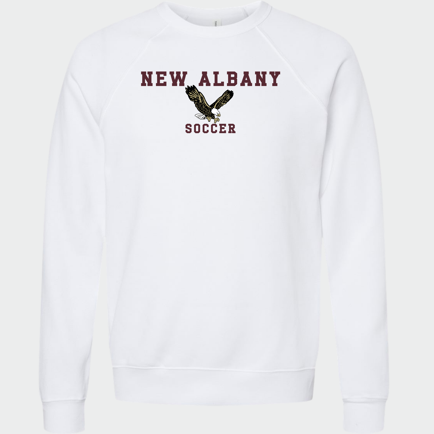 NAGS: New Albany Soccer, Raglan Sponge Fleece Crew Sweatshirt