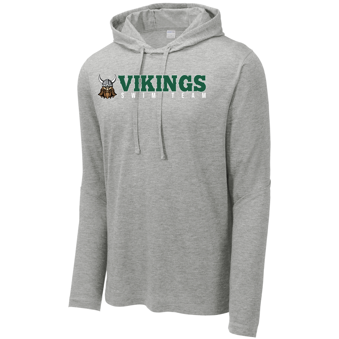 NRS: Vikings Swim Team Long Sleeve, Hooded Triblend Tech T-Shirt