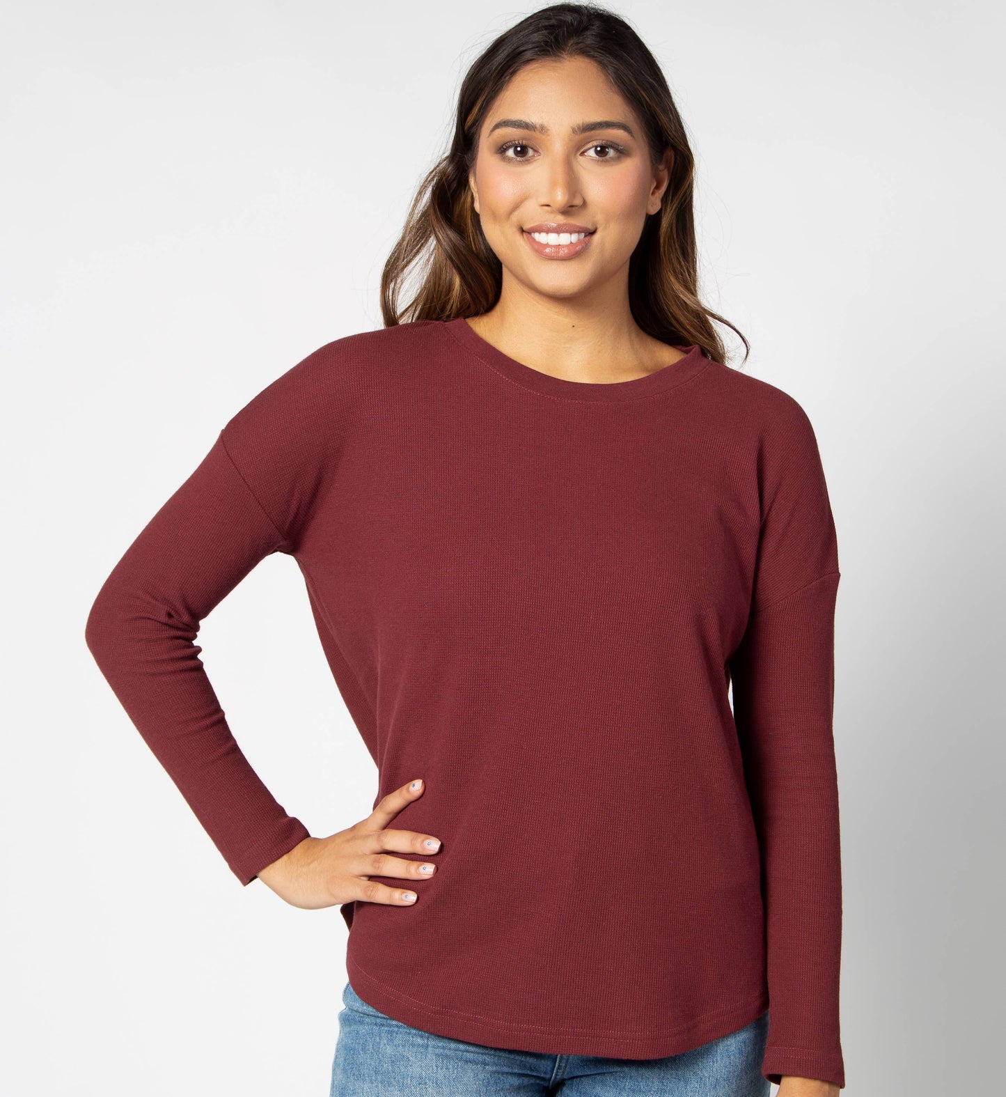 Long Sleeve Waffle T-Shirt