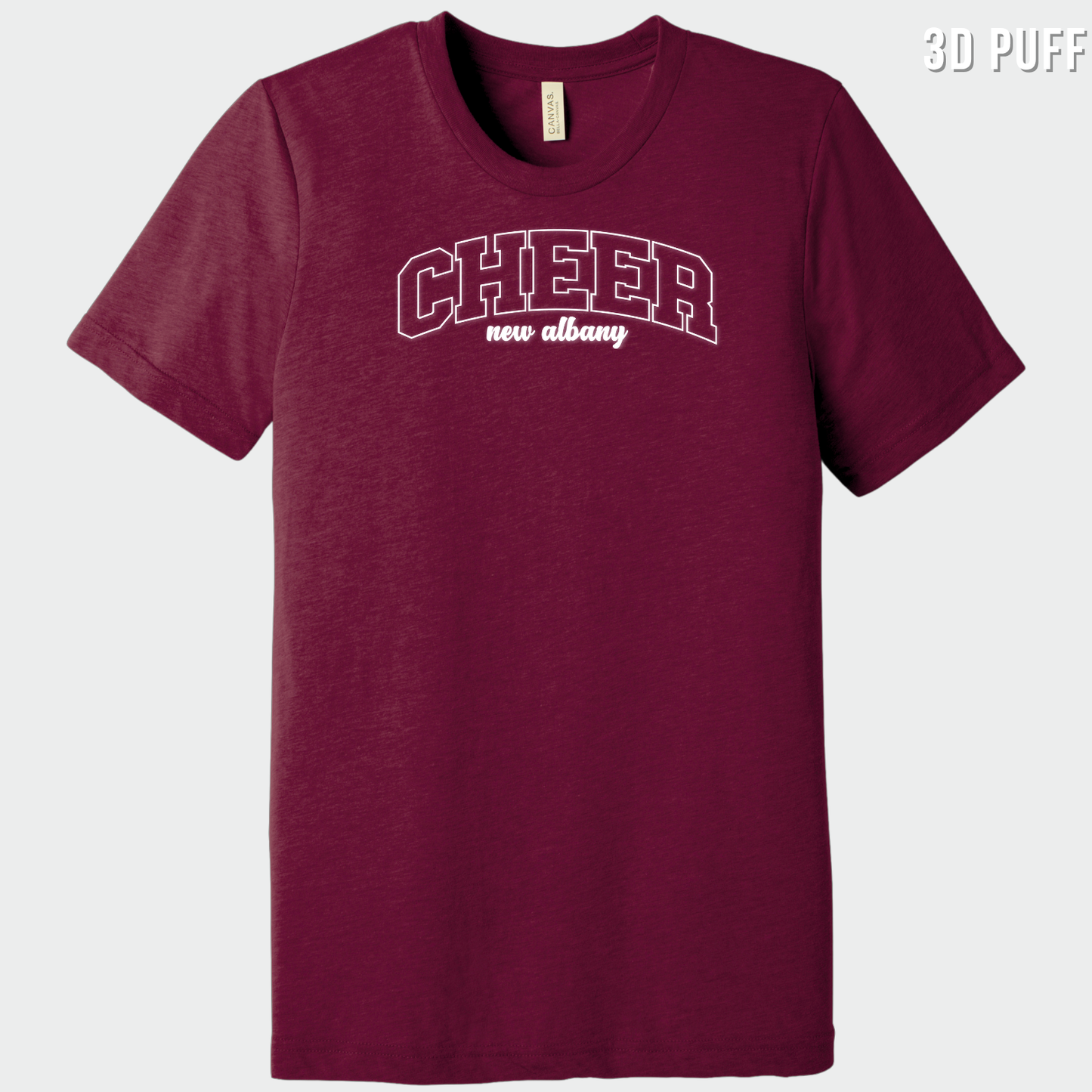 NAYCHEER: Cheer New Albany *Puff Printed* Blended T-Shirt