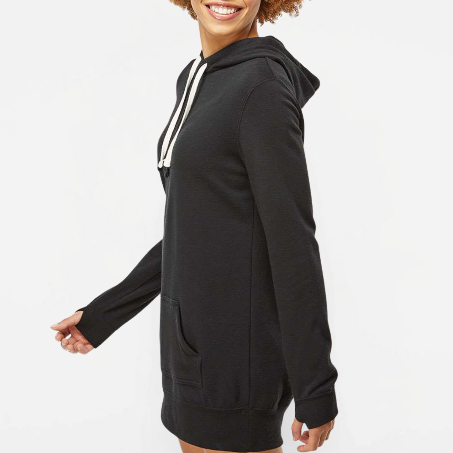 JYAA: Johnnies Chunky Script Hooded Sweatshirt Dress