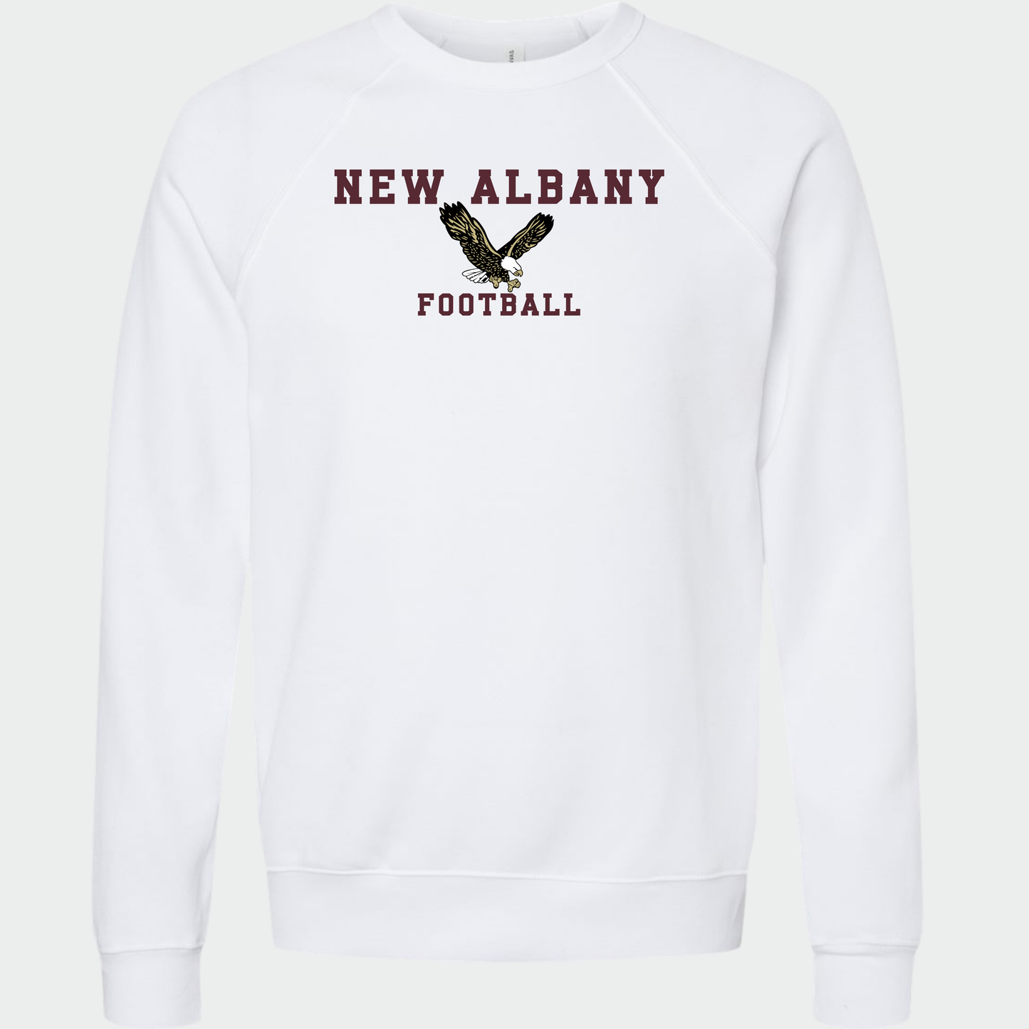 NAFOOTBALL: Raglan Sponge Fleece Crew Sweatshirt