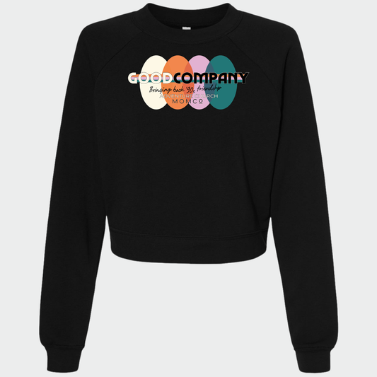 ECMco: Good Company, Women's Raglan Cropped Crew Sweatshirt