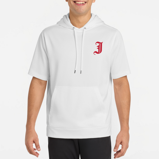 JTB: Old English J Short Sleeve Hooded Tech Sweatshirt