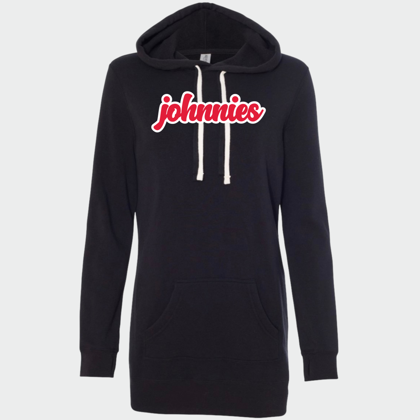 JYAA: Johnnies Chunky Script Hooded Sweatshirt Dress
