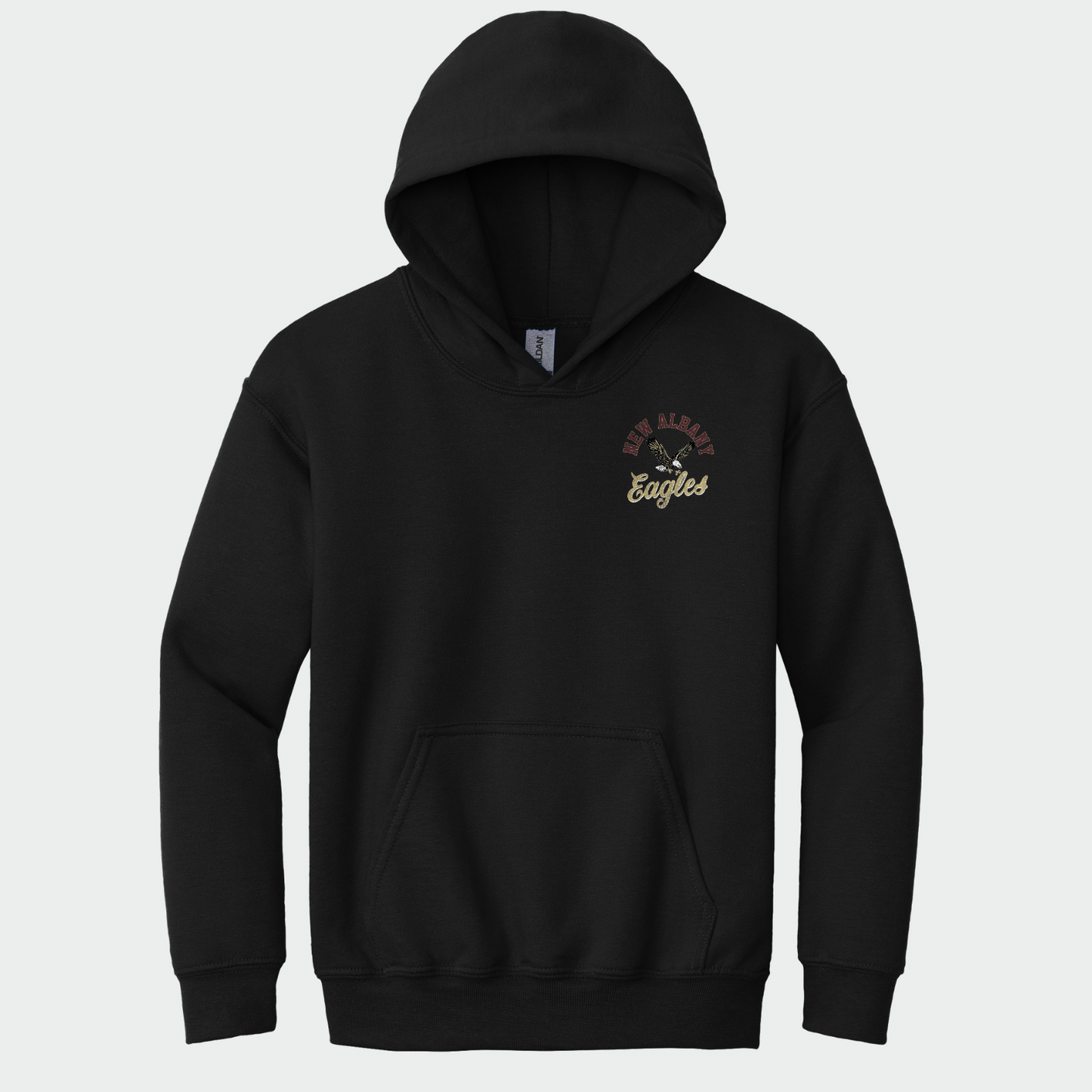 NAPTO: New Albany *Distressed Print* Collage Youth Hooded Sweatshirt