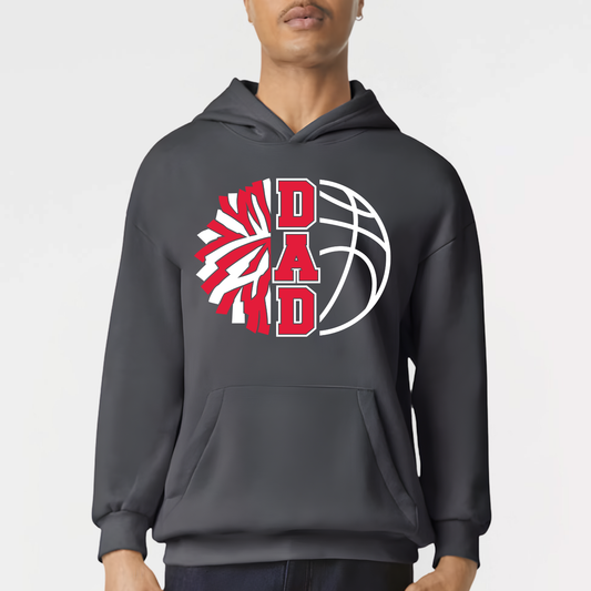 JYAA: Basketball Cheer Parent Hooded Reflex Fleece Hooded Sweatshirt