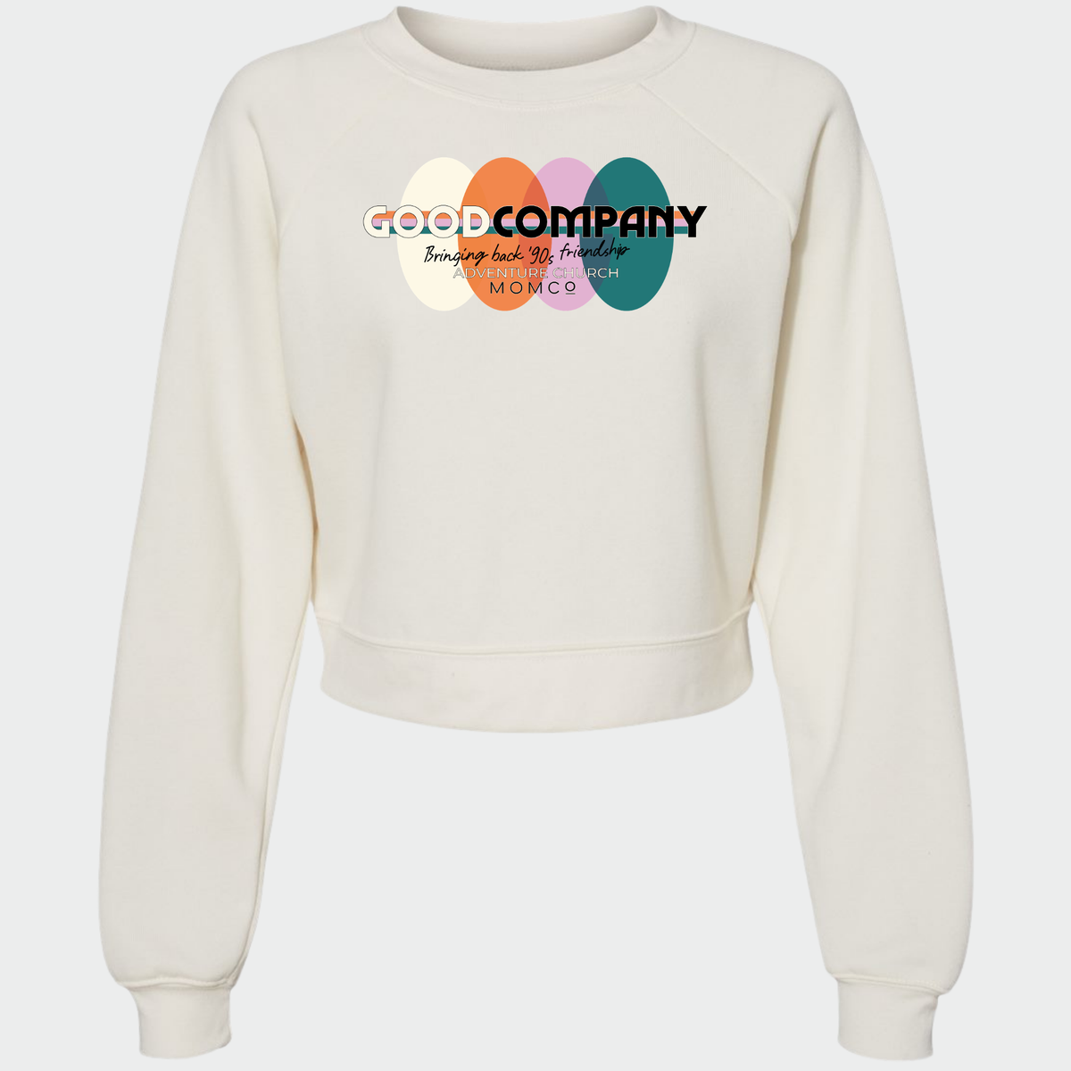 ECMco: Good Company, Women's Raglan Cropped Crew Sweatshirt