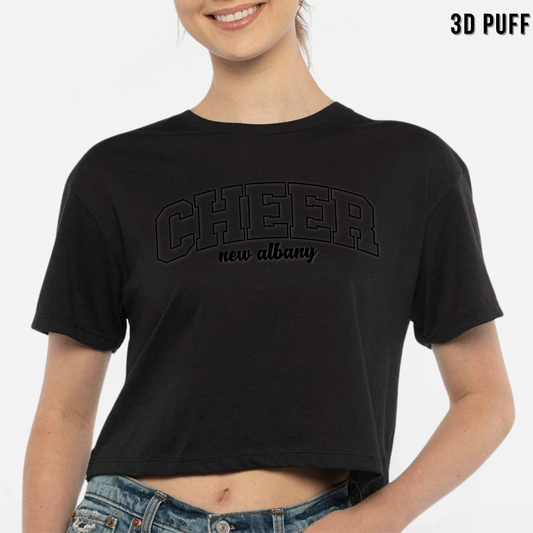 NAYCHEER: Cheer New Albany *Puff Print* Women's Crop Top