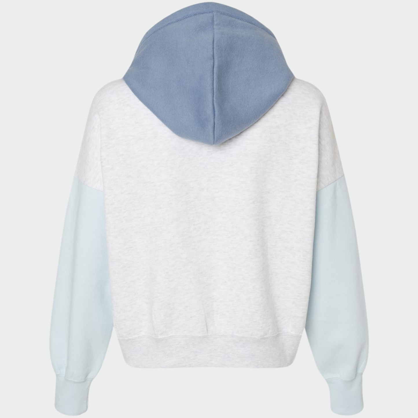 LINKSWIM: Colorblock Boxy Crop Hooded Sweatshirt