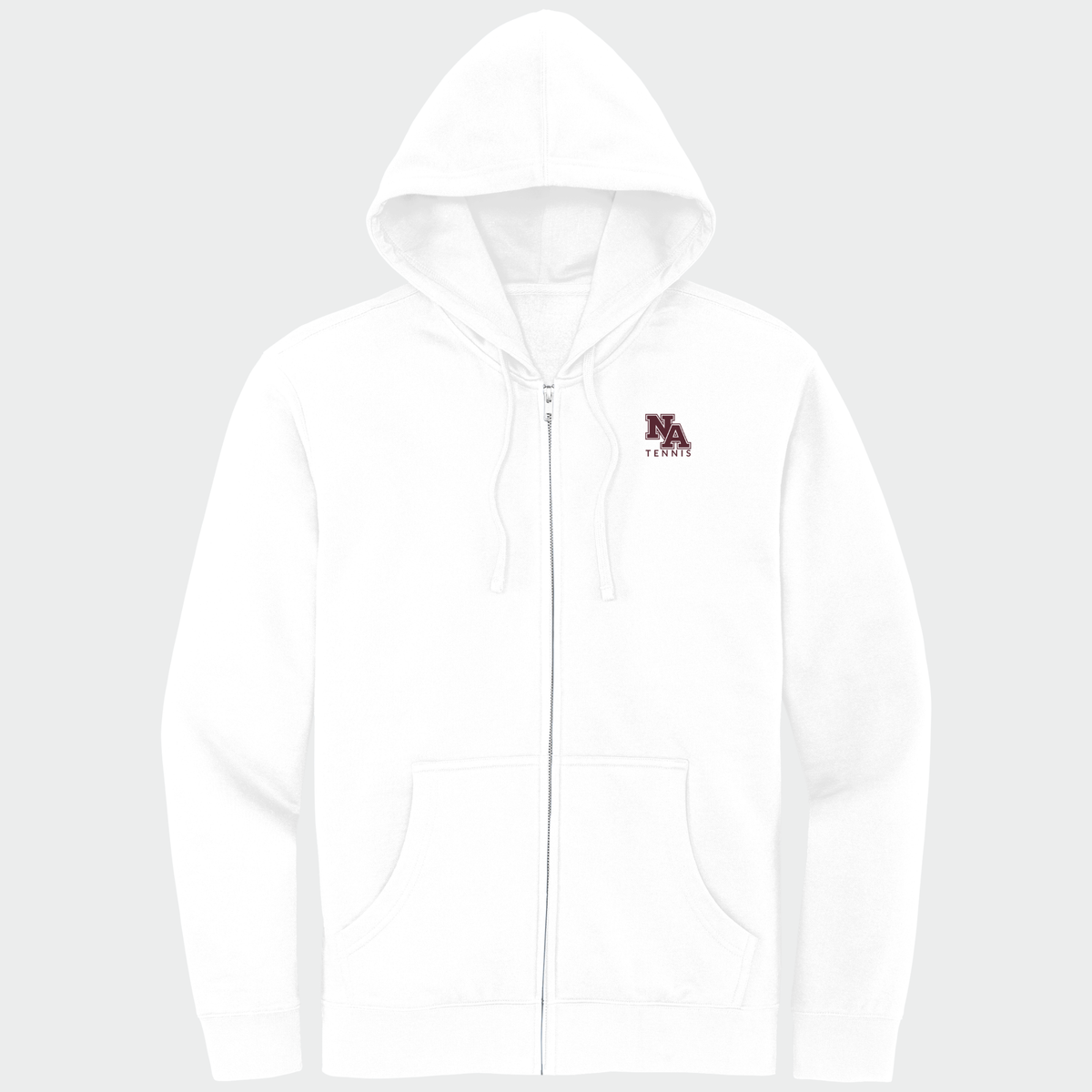 NATennis: NA Tennis, Embroidered, Full-Zip Hooded Sweatshirt