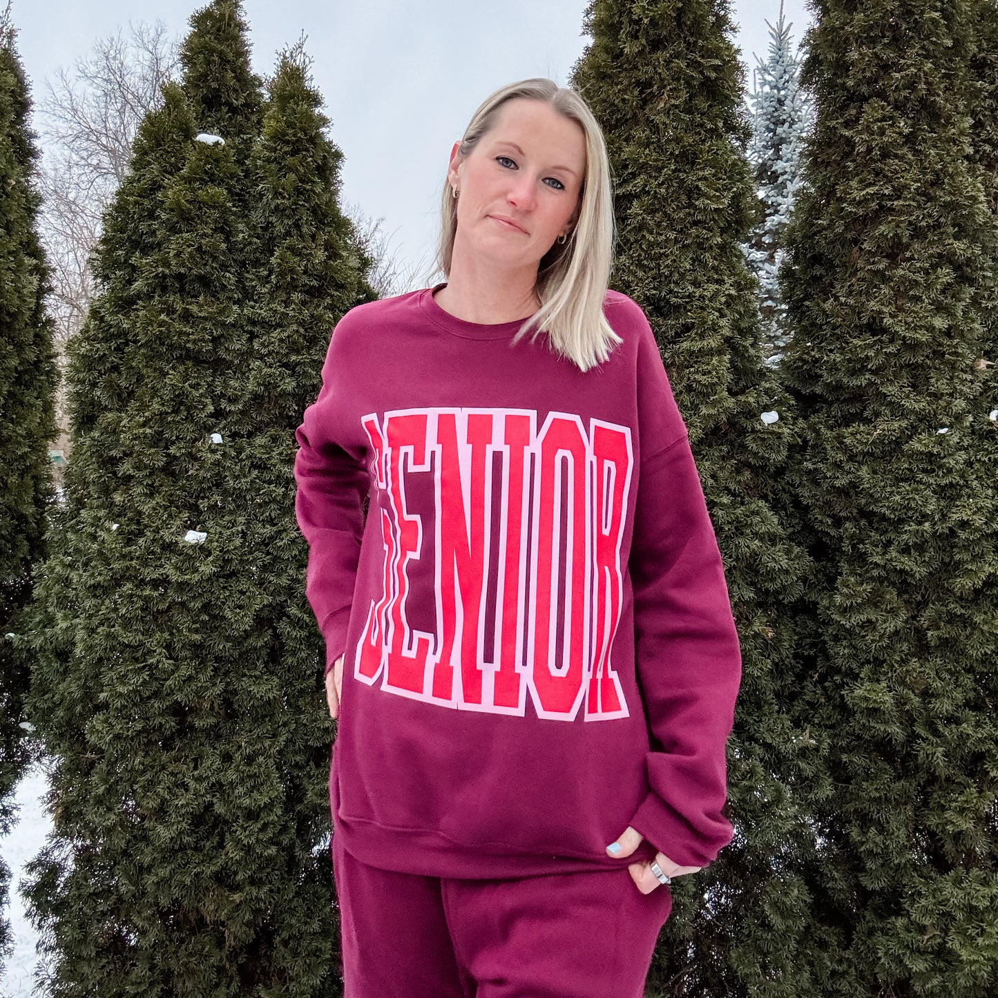 Senior Stretched Graphic Sponge Fleece Sweatshirt