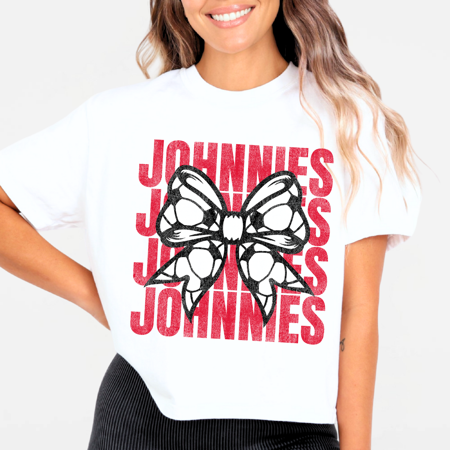 JYAA: Johnnies Soccer Bow *distressed* Women's T-Shirt