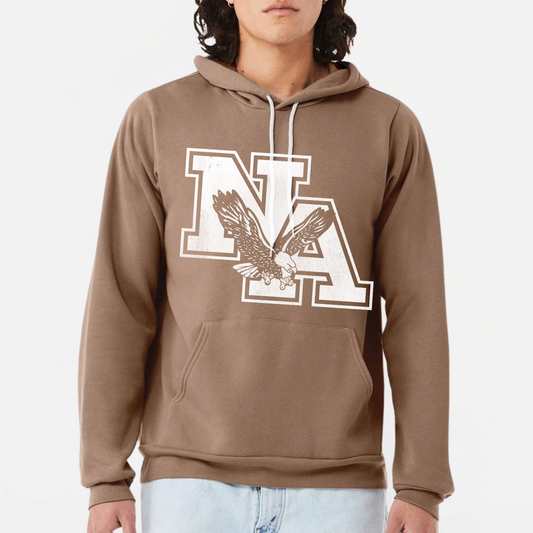 Distressed Technique NA Eagle Sponge Fleece Hooded Sweatshirt *toddler sizing available*