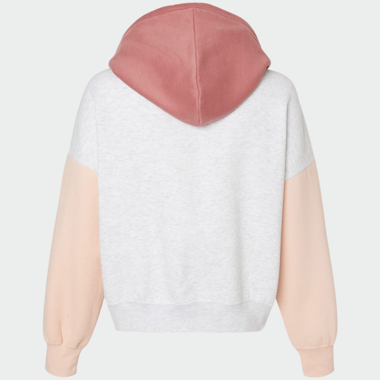 LINKSWIM: Colorblock Boxy Crop Hooded Sweatshirt