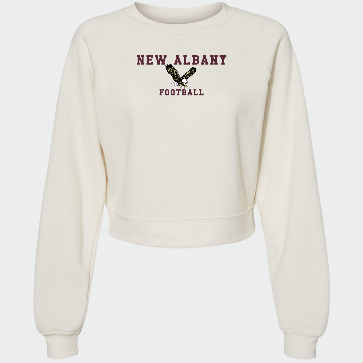 NAFOOTBALL: Women's Raglan Cropped Crew Sweatshirt