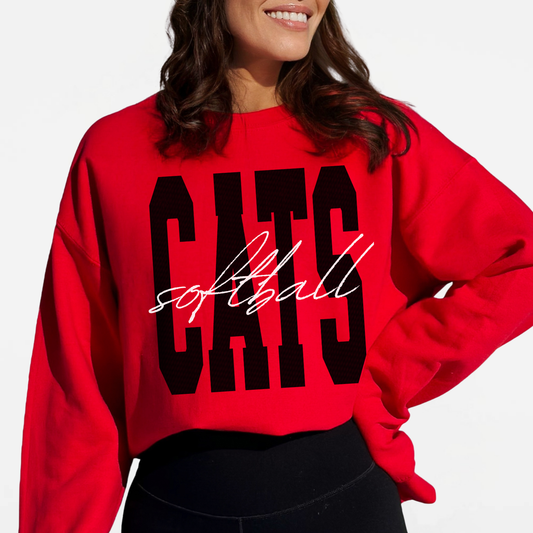 Westerville South: Cats Softball Crew Sweatshirt