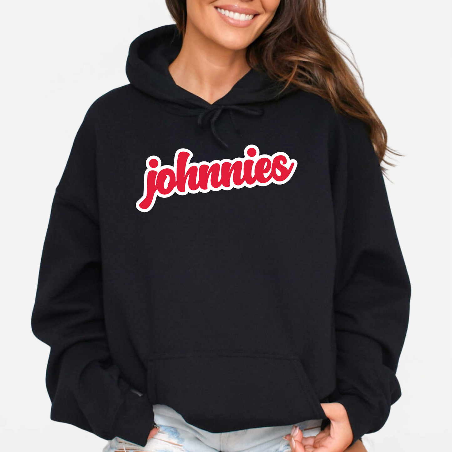 JYAA: Johnnies Chunky Script Hooded Sweatshirt