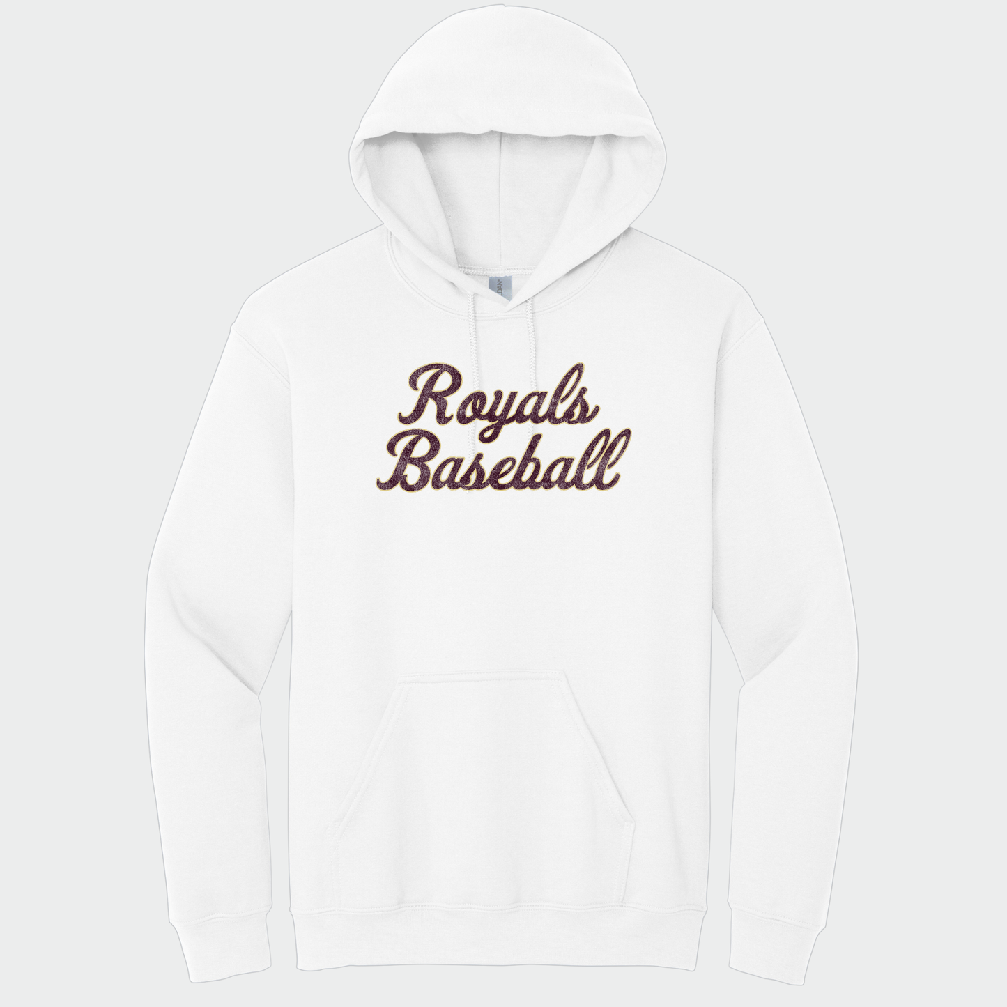 TCR: Royals Baseball Script, Hoodie *Distressed Print*