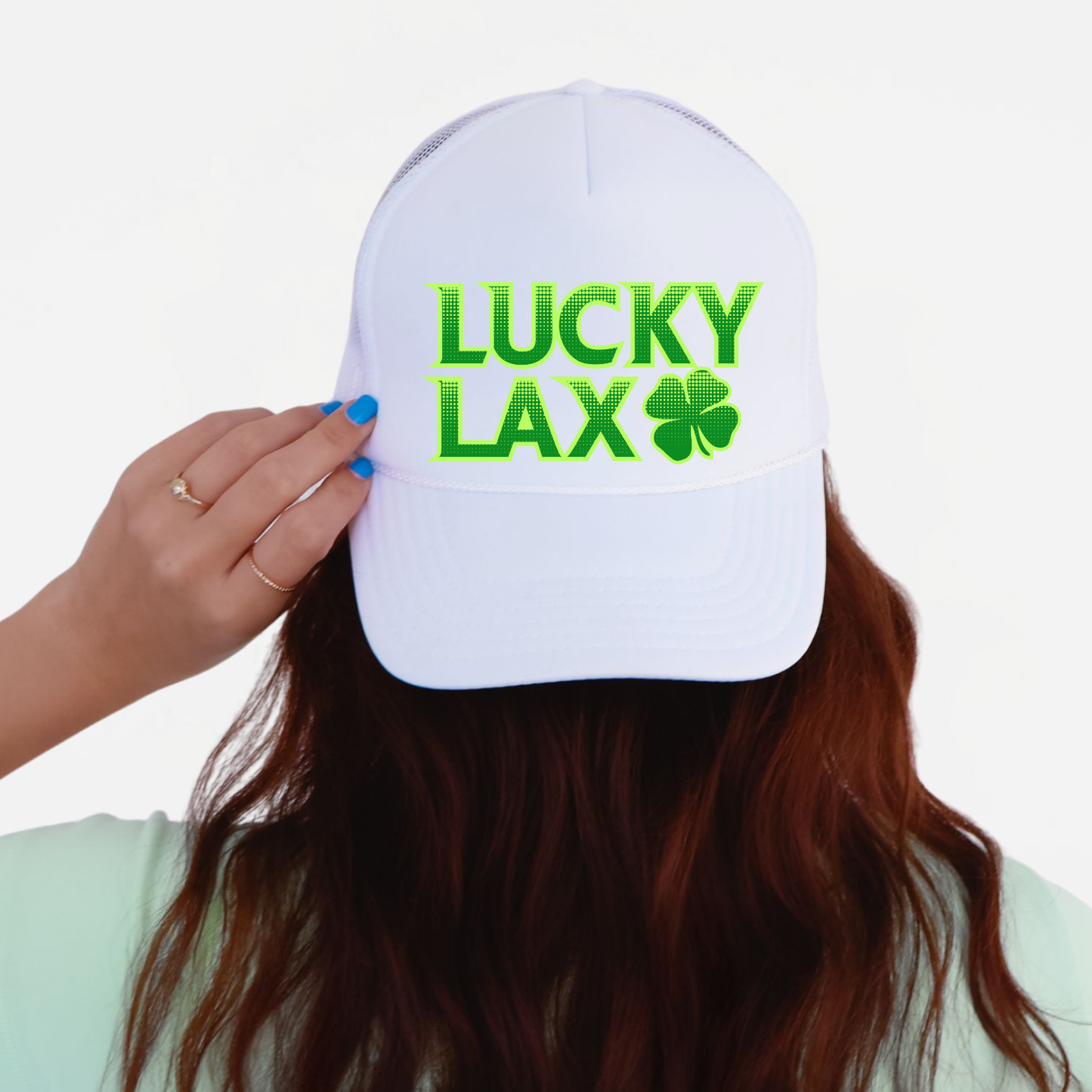 LuckyLax: Stacked Logo Foam Trucker Hat