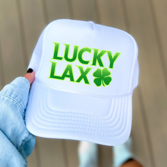 LuckyLax: Stacked Logo Foam Trucker Hat