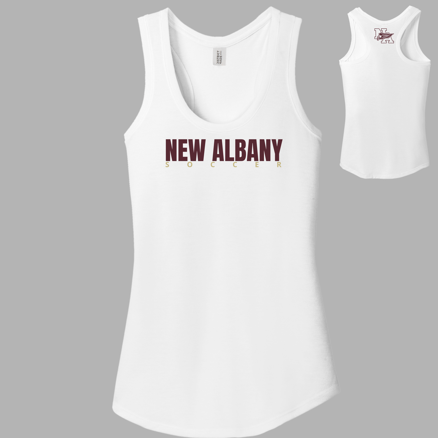 NAGS: New Albany Soccer, Women's Racerback Tank Top