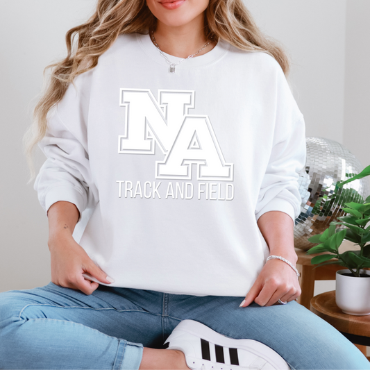 NA Track and Field: 3D-Printed Monochrome Crew Sweatshirt