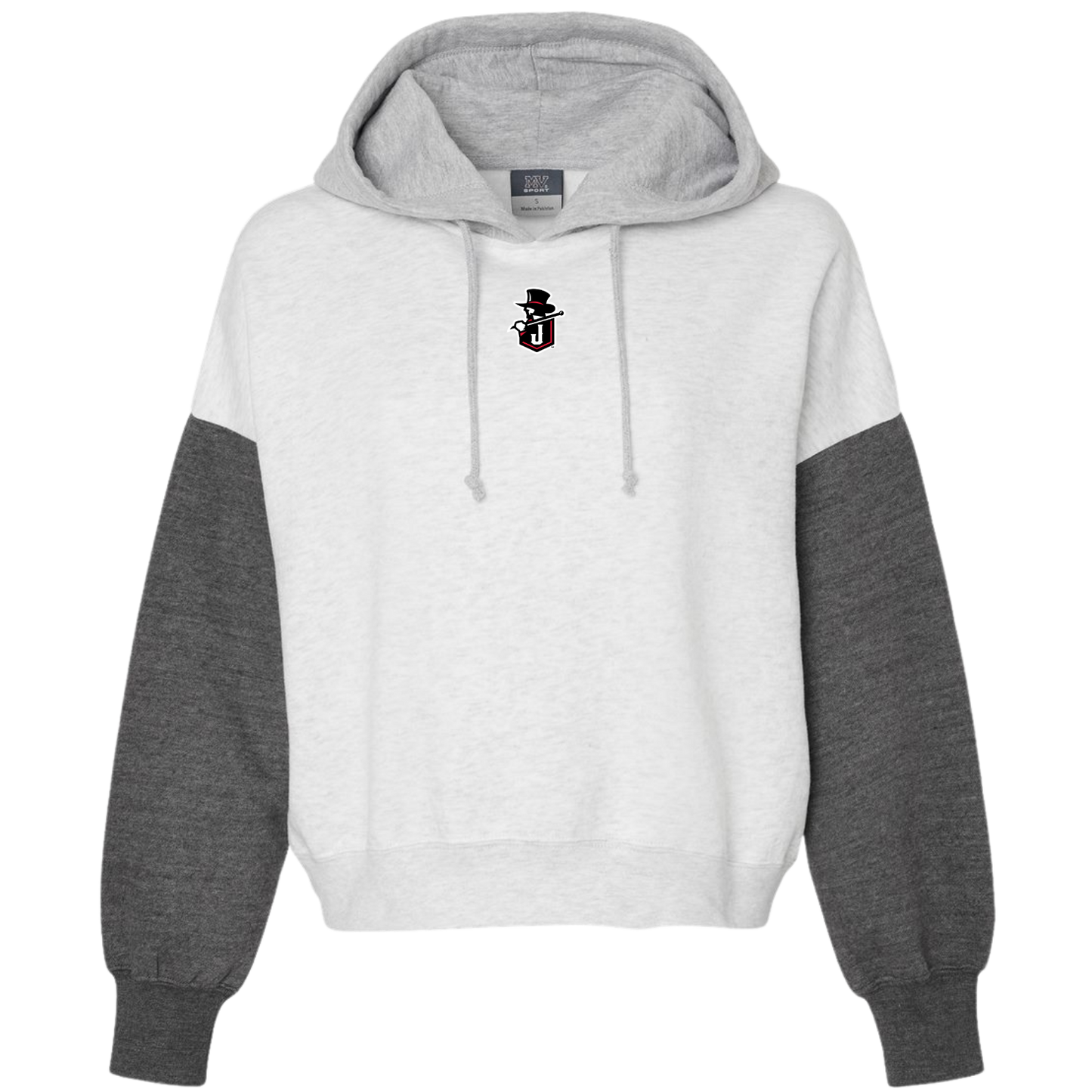 JYAA: Johnnie Colorblock Boxy Crop Hooded Sweatshirt