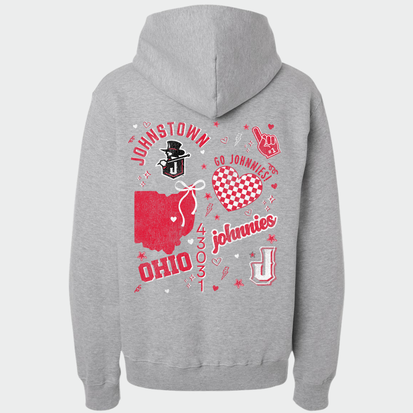 JYAA: Collage Print 10oz Heavyweight Hooded Sweatshirt