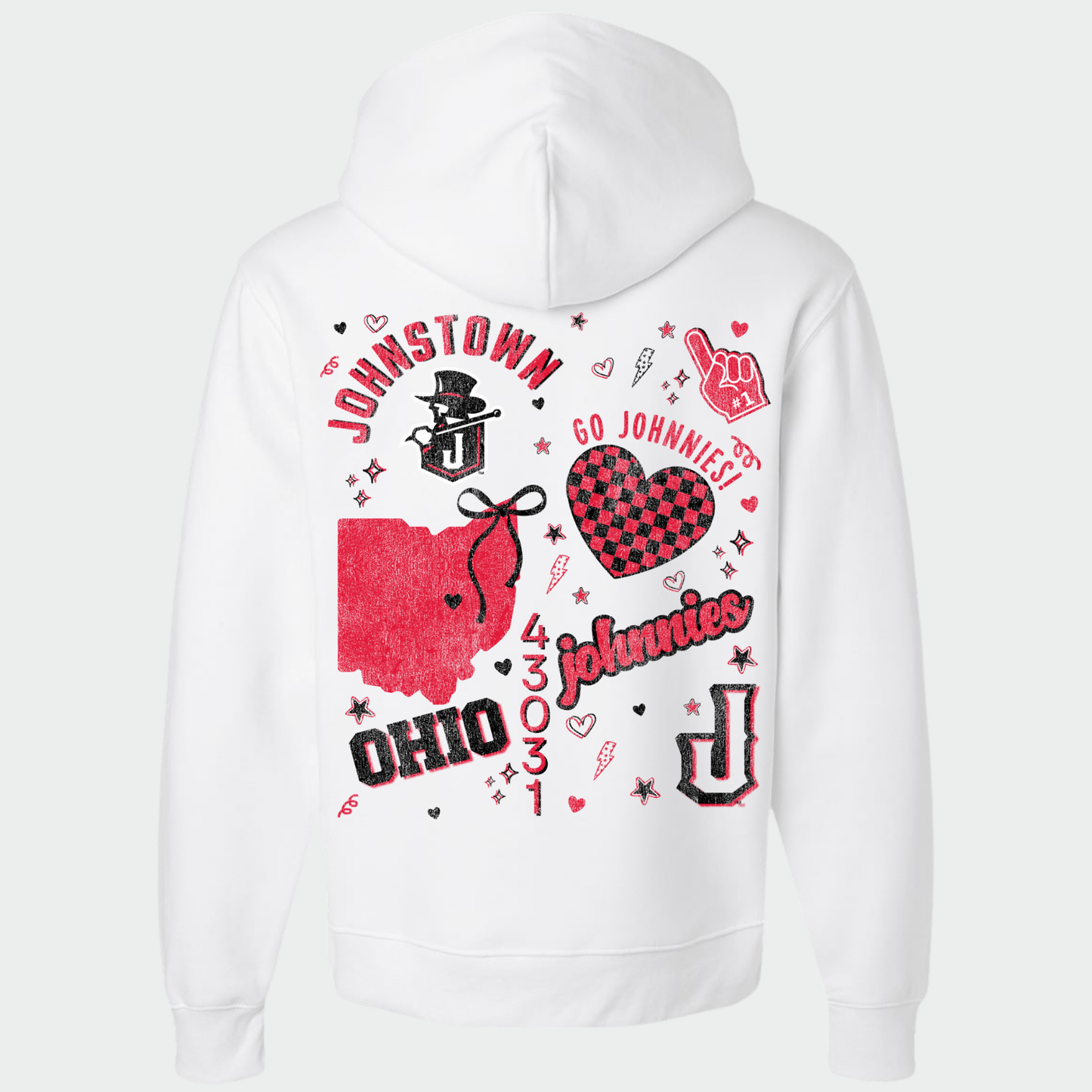 JYAA: Collage Print 10oz Heavyweight Hooded Sweatshirt