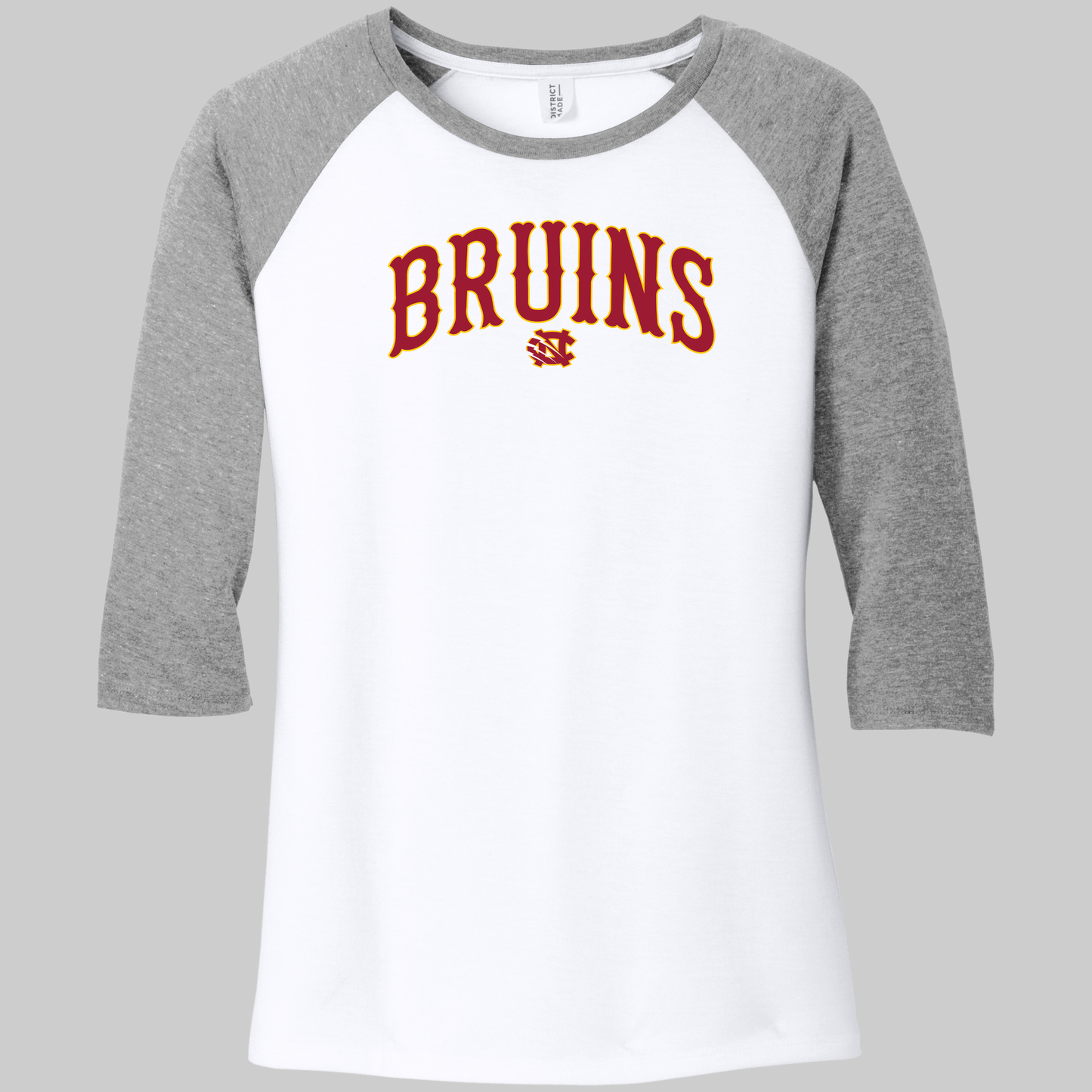 BRUINS: Womens Three-Quarter Sleeve Raglan Tee