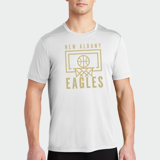 NAGTB: New Albany Eagles Basketball Court Tech T-Shirt