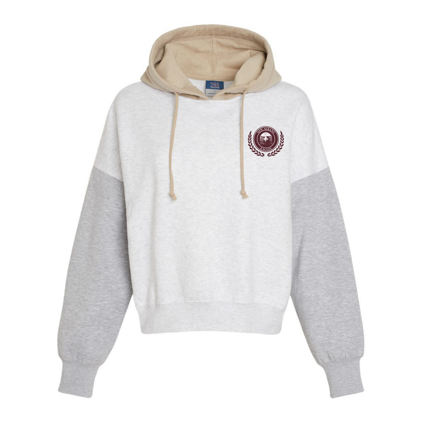 Campus Collection: New Albany Colorblock Crop Sweatshirt