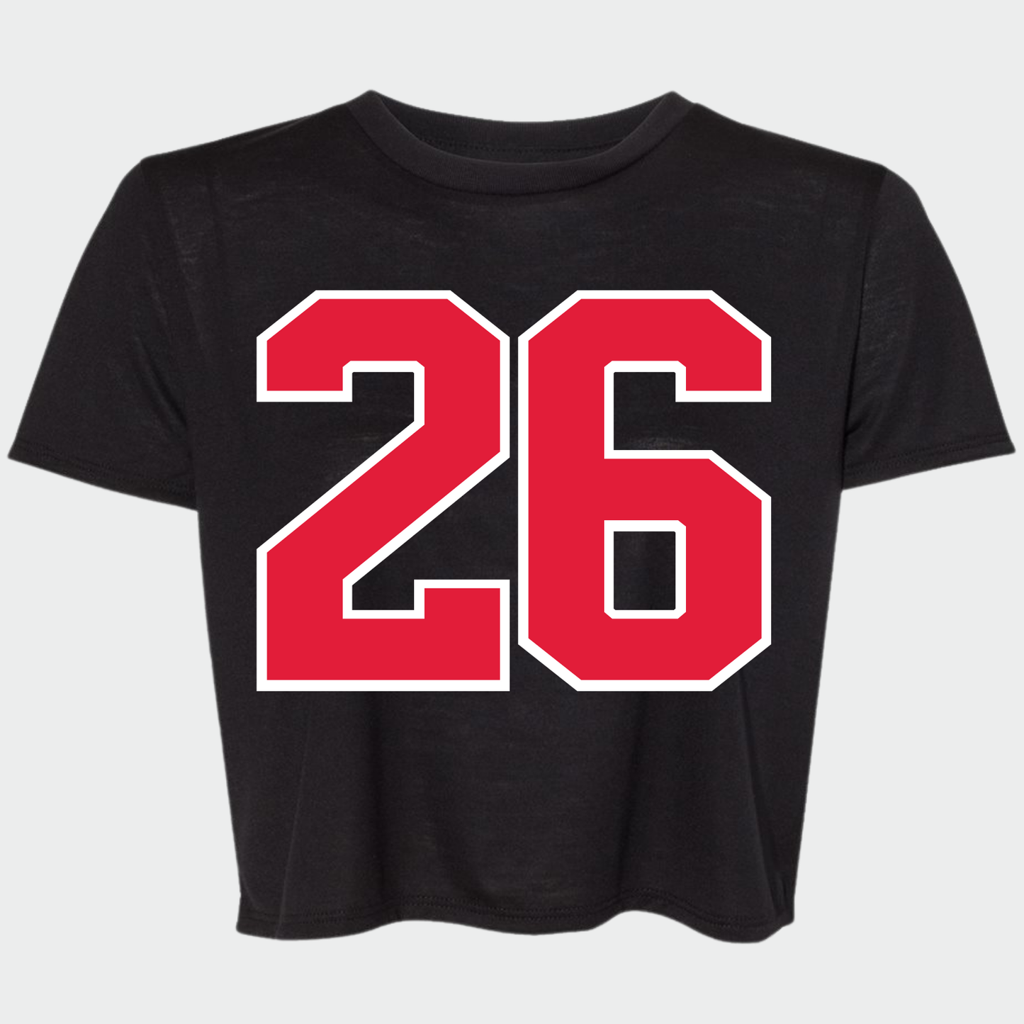 JYAA: Colorblock *custom* Number Women's Flowy Cropped Tee