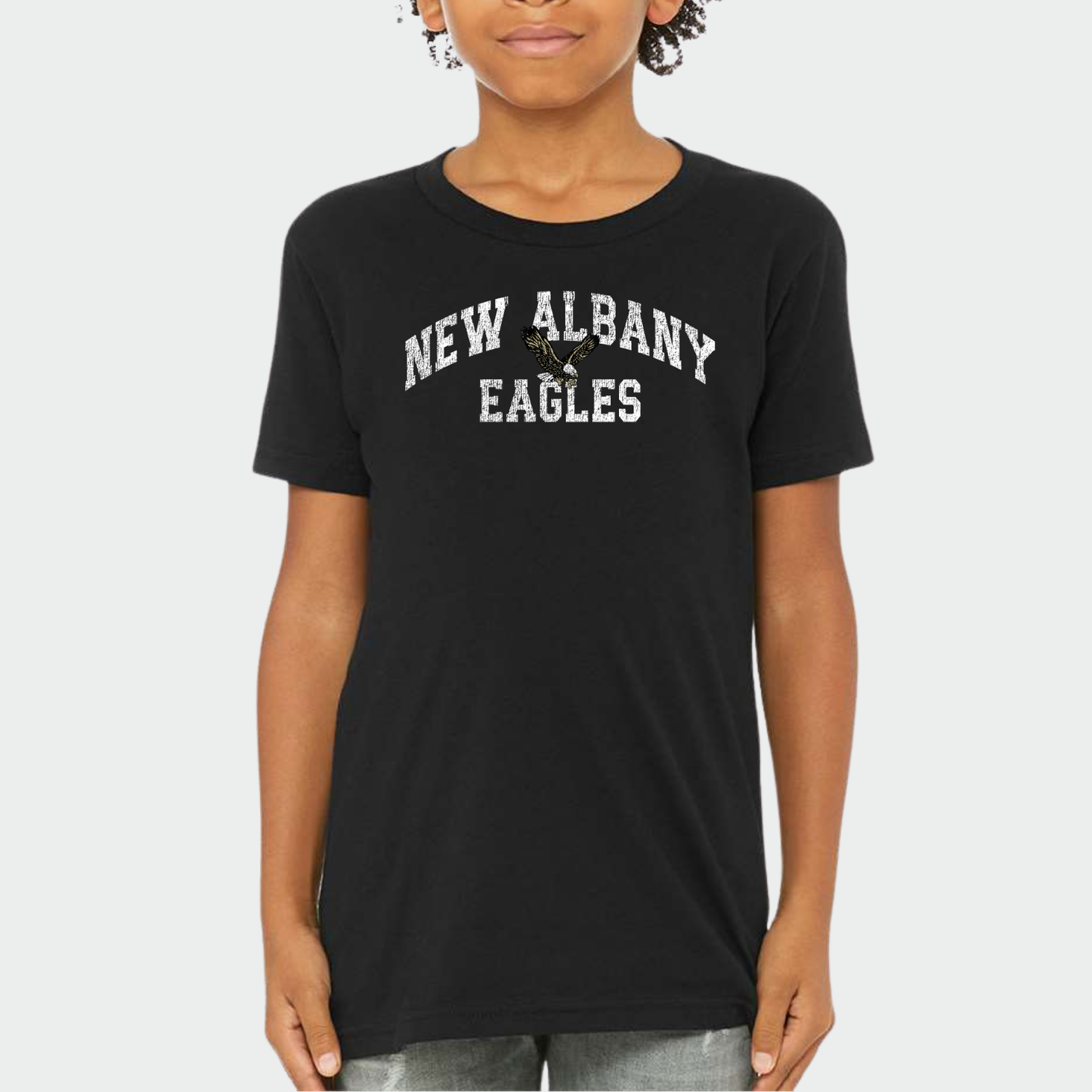 NAPTO: New Albany Eagles *Distressed Print* Blended T-Shirt