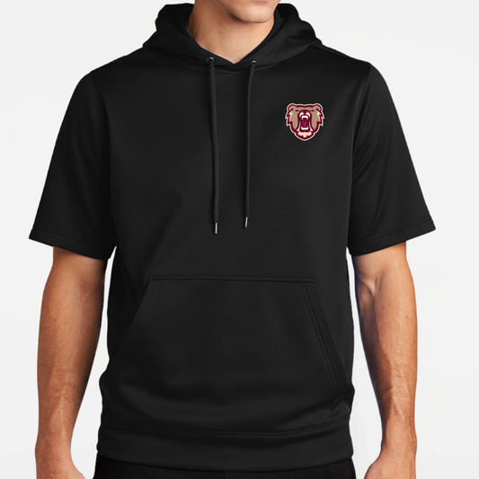 BRUINS: Bear Short Sleeve Hooded Tech Sweatshirt