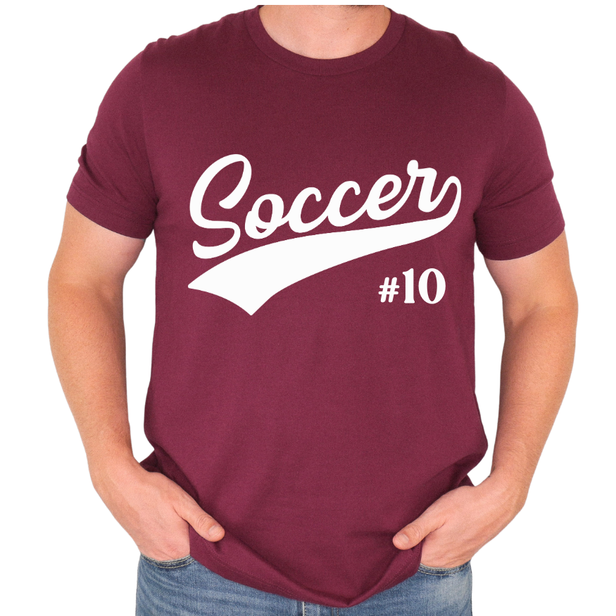 Soccer Script Player # Short-Sleeve Tee