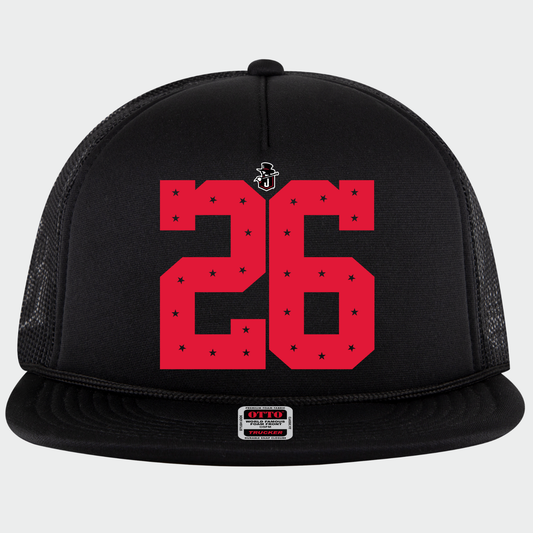 JYAA: Johnnies *custom* Star Number Flex-Bill Trucker Hat