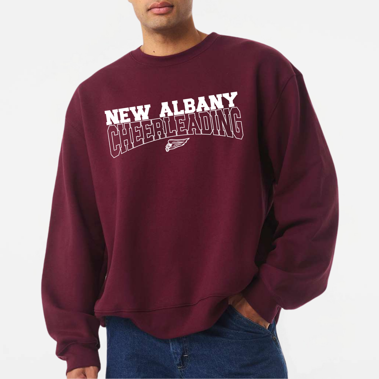 NAYCHEER: New Albany Cheerleading Heavyweight Crew Sweatshirt