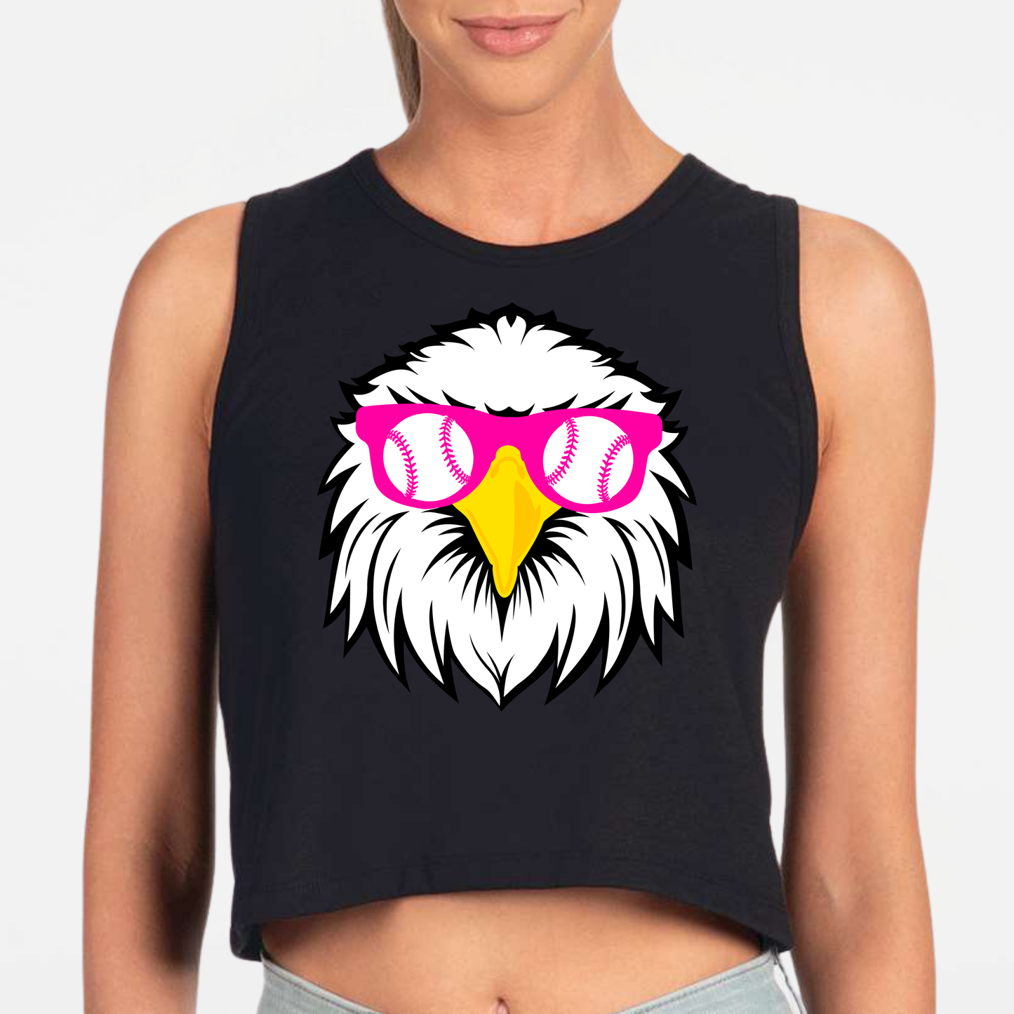 NA11UG: Party Eagle Women's Festival Crop Tank Top