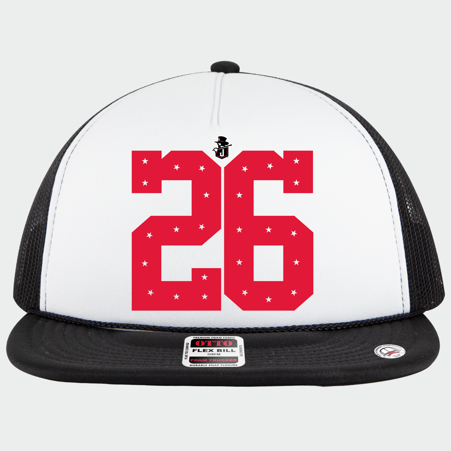 JYAA: Johnnies *custom* Star Number Flex-Bill Trucker Hat